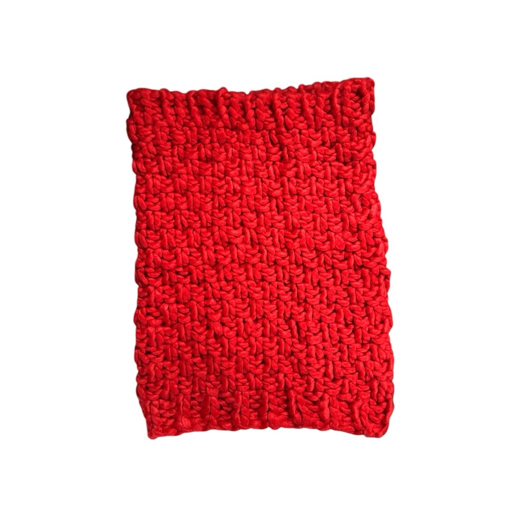 NWOT Mossimo Chunky Knit Infinity Scarf Red - Picture 5 of 7